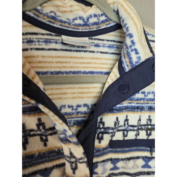 Columbia Women's Mountain Side Aztec Striped Fleece Sweater Size Medium - Picture 6 of 9